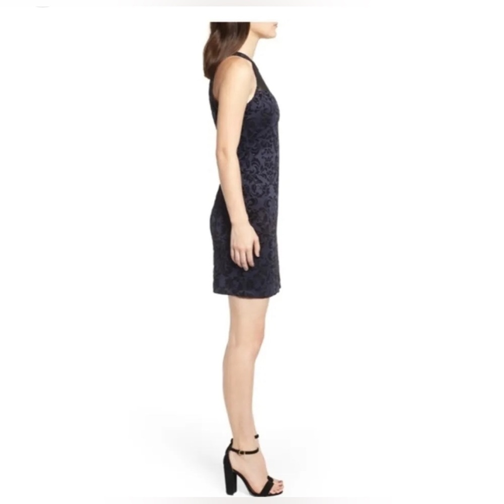 Ibiza navy beaded above knee cocktail sleeveless dress size M